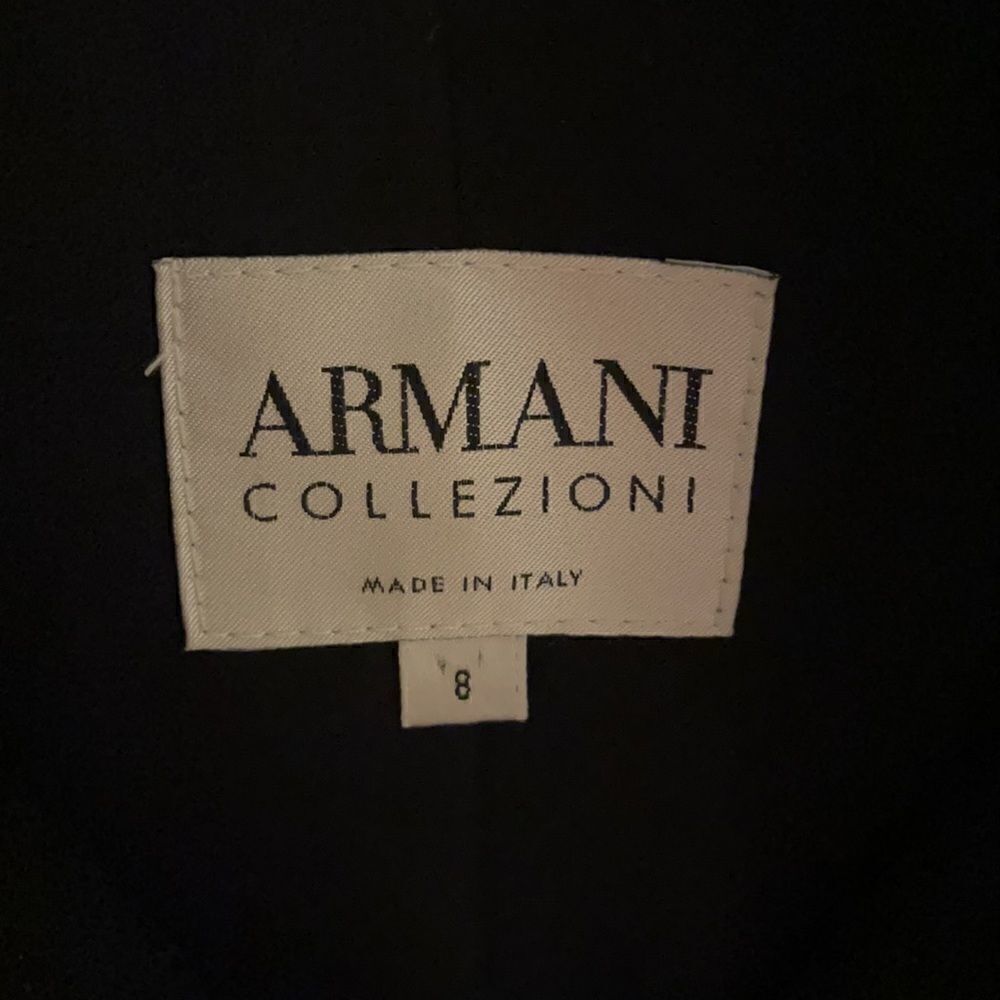 Armani Collezioni Black Wool Mandarin Blazer - Picture 4 of 6